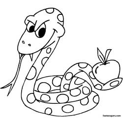 Раскраска: змея (Животные) #14436 - Раскраски для печати