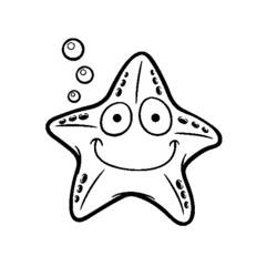 Раскраска: морская звезда (Животные) #6795 - Раскраски для печати