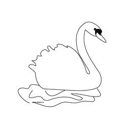 Раскраска: лебедь (Животные) #4996 - Раскраски для печати