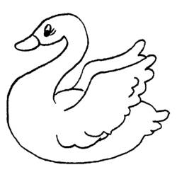 Раскраска: лебедь (Животные) #5004 - Раскраски для печати