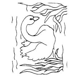 Раскраска: лебедь (Животные) #5009 - Раскраски для печати