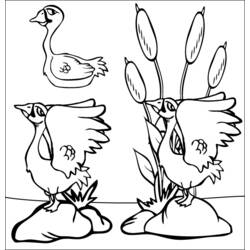 Раскраска: лебедь (Животные) #5021 - Раскраски для печати