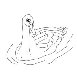 Раскраска: лебедь (Животные) #5029 - Раскраски для печати