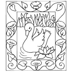 Раскраска: лебедь (Животные) #5034 - Раскраски для печати