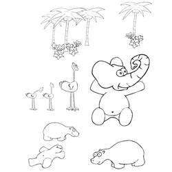 Раскраска: Дикие животные / джунгли (Животные) #21128 - Бесплатные раскраски для печати