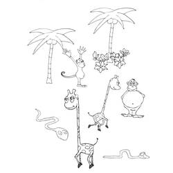 Раскраска: Дикие животные / джунгли (Животные) #21200 - Бесплатные раскраски для печати