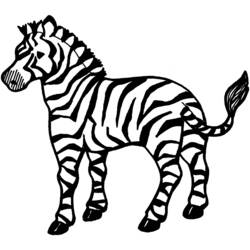 Раскраска: зебра (Животные) #12937 - Раскраски для печати