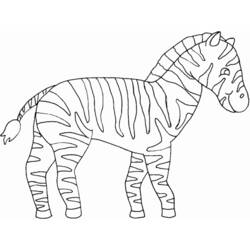 Раскраска: зебра (Животные) #12939 - Раскраски для печати
