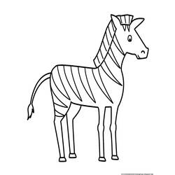 Раскраска: зебра (Животные) #12967 - Раскраски для печати