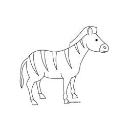 Раскраска: зебра (Животные) #12989 - Раскраски для печати