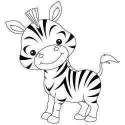 Раскраска: зебра (Животные) #12998 - Раскраски для печати