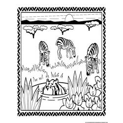Раскраска: зебра (Животные) #13069 - Бесплатные раскраски для печати
