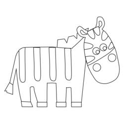 Раскраска: зебра (Животные) #13086 - Бесплатные раскраски для печати