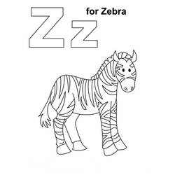 Раскраска: зебра (Животные) #13108 - Раскраски для печати