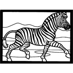 Раскраска: зебра (Животные) #13115 - Бесплатные раскраски для печати