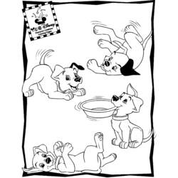 Раскраска: 101 далматинец (Анимационные фильмы) #129169 - Бесплатные раскраски для печати