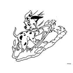 Раскраска: 101 далматинец (Анимационные фильмы) #129184 - Бесплатные раскраски для печати