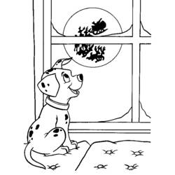 Раскраска: 101 далматинец (Анимационные фильмы) #129202 - Бесплатные раскраски для печати