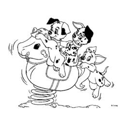 Раскраска: 101 далматинец (Анимационные фильмы) #129220 - Бесплатные раскраски для печати