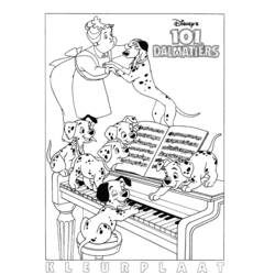 Раскраска: 101 далматинец (Анимационные фильмы) #129227 - Бесплатные раскраски для печати