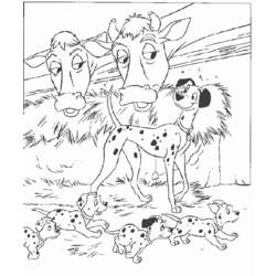 Раскраска: 101 далматинец (Анимационные фильмы) #129296 - Бесплатные раскраски для печати