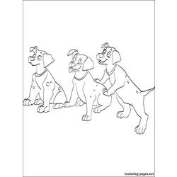 Раскраска: 101 далматинец (Анимационные фильмы) #129309 - Бесплатные раскраски для печати