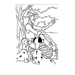 Раскраска: 101 далматинец (Анимационные фильмы) #129340 - Бесплатные раскраски для печати