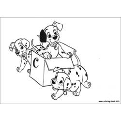 Раскраска: 101 далматинец (Анимационные фильмы) #129387 - Раскраски для печати