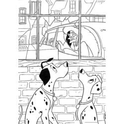Раскраска: 101 далматинец (Анимационные фильмы) #129389 - Бесплатные раскраски для печати
