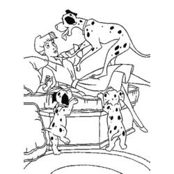 Раскраска: 101 далматинец (Анимационные фильмы) #129390 - Бесплатные раскраски для печати