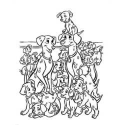 Раскраска: 101 далматинец (Анимационные фильмы) #129391 - Бесплатные раскраски для печати