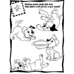 Раскраска: 101 далматинец (Анимационные фильмы) #129407 - Бесплатные раскраски для печати