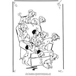 Раскраска: 101 далматинец (Анимационные фильмы) #129408 - Бесплатные раскраски для печати