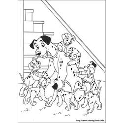 Раскраска: 101 далматинец (Анимационные фильмы) #129409 - Бесплатные раскраски для печати