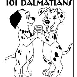 Раскраска: 101 далматинец (Анимационные фильмы) #129415 - Бесплатные раскраски для печати