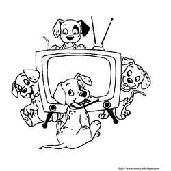 Раскраска: 101 далматинец (Анимационные фильмы) #129419 - Бесплатные раскраски для печати