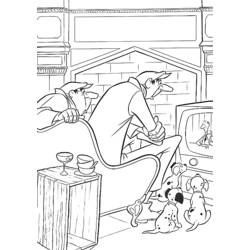 Раскраска: 101 далматинец (Анимационные фильмы) #129421 - Бесплатные раскраски для печати