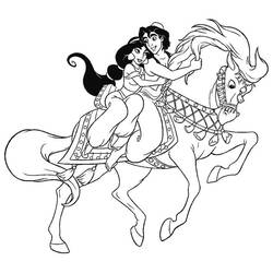 Раскраска: Aladdin (Анимационные фильмы) #127593 - Бесплатные раскраски для печати