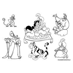 Раскраска: Aladdin (Анимационные фильмы) #127596 - Раскраски для печати