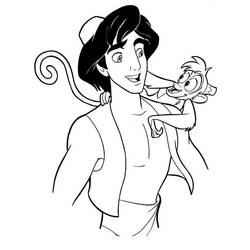 Раскраска: Aladdin (Анимационные фильмы) #127597 - Раскраски для печати