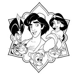 Раскраска: Aladdin (Анимационные фильмы) #127633 - Бесплатные раскраски для печати