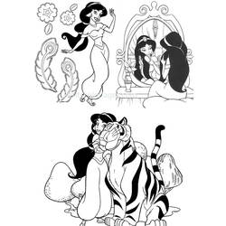 Раскраска: Aladdin (Анимационные фильмы) #127650 - Бесплатные раскраски для печати