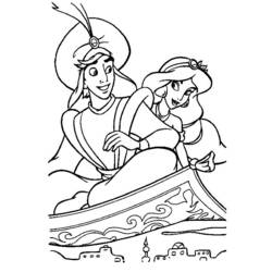Раскраска: Aladdin (Анимационные фильмы) #127673 - Бесплатные раскраски для печати