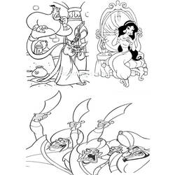 Раскраска: Aladdin (Анимационные фильмы) #127706 - Бесплатные раскраски для печати