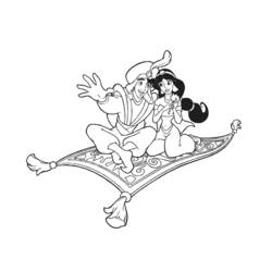 Раскраска: Aladdin (Анимационные фильмы) #127729 - Раскраски для печати