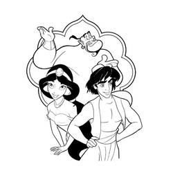 Раскраска: Aladdin (Анимационные фильмы) #127814 - Бесплатные раскраски для печати