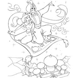 Раскраска: Aladdin (Анимационные фильмы) #127879 - Бесплатные раскраски для печати