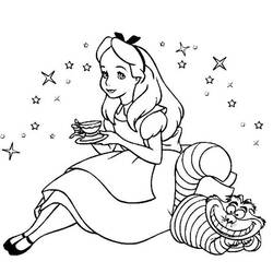 Раскраска: Алиса в стране чудес (Анимационные фильмы) #127960 - Раскраски для печати