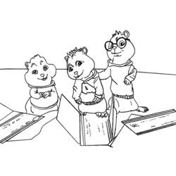 Раскраска: Элвин и бурундуки (Анимационные фильмы) #128320 - Бесплатные раскраски для печати