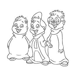 Раскраска: Элвин и бурундуки (Анимационные фильмы) #128332 - Бесплатные раскраски для печати